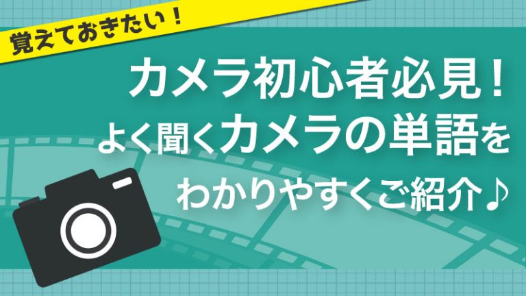 【カメラ初心者必見!】よく聞くカメラの単語をわかりやすくご紹介♪