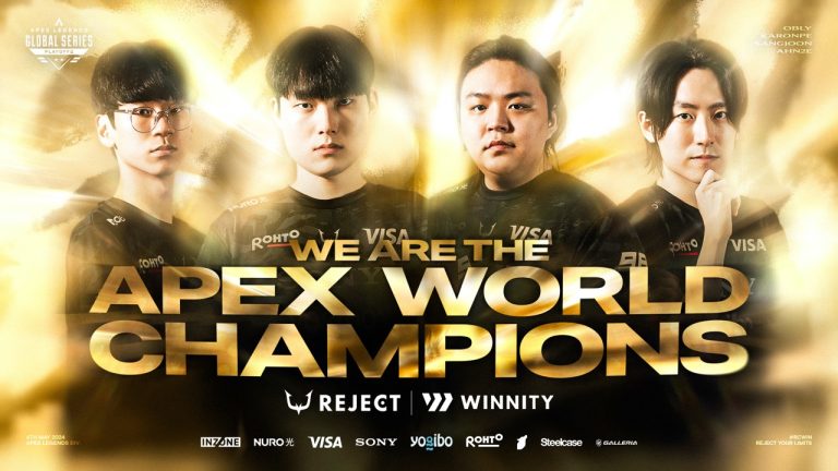プロeスポーツチーム「REJECT」のApex Legends部門が「Apex Legends Global Series Year4 Split1 Playoffs」で優勝！世界一に輝く！