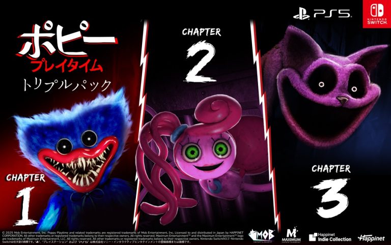 最初の3つのチャプターで、プレイタイム社への第一歩を踏み出そう！Switch/PS5 日本語パッケージ版『ポピープレイタイム トリプルパック』本日発売！