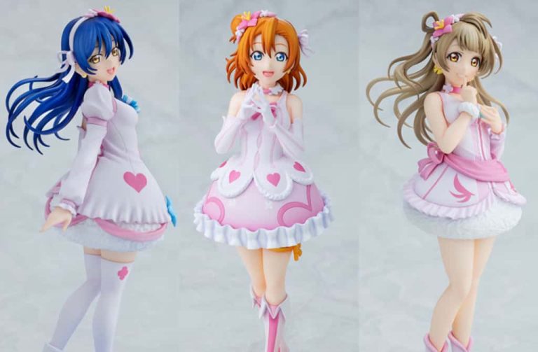 『ラブライブ！』シリーズ15周年を記念し、「高坂穂乃果」「南 ことり」「園田海未」が『僕たちはひとつの光』の衣装でフィギュア化。